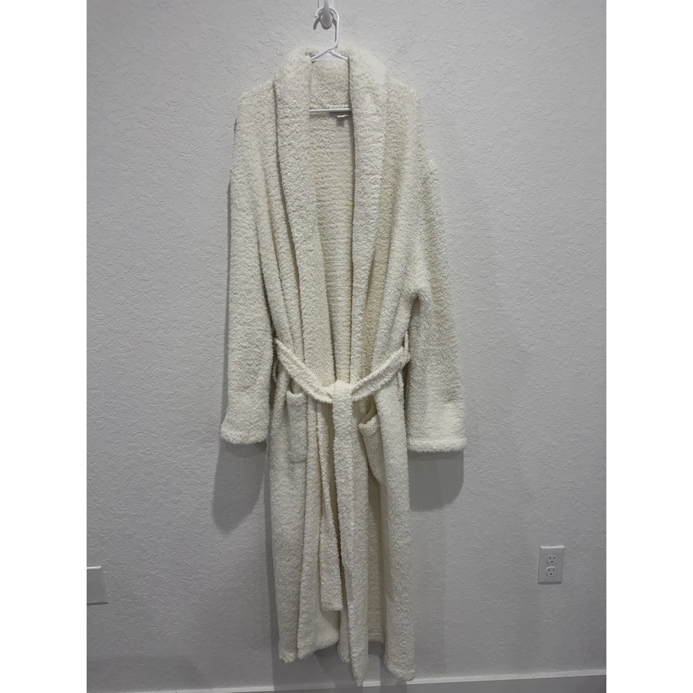 Barefoot Dreams Cozychic Robe Ivory Fuzzy Comfy Soft Size 3 Or Women's 1x B509